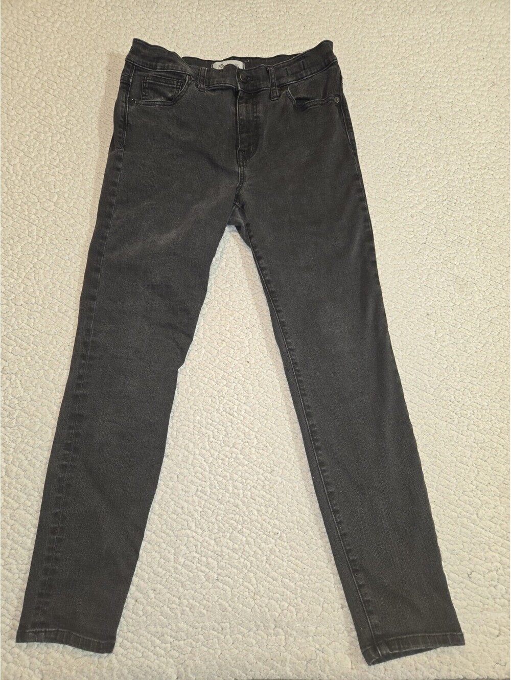 madewell 9 high riser skinny jeans Faded Black Wash 30in Sz 10